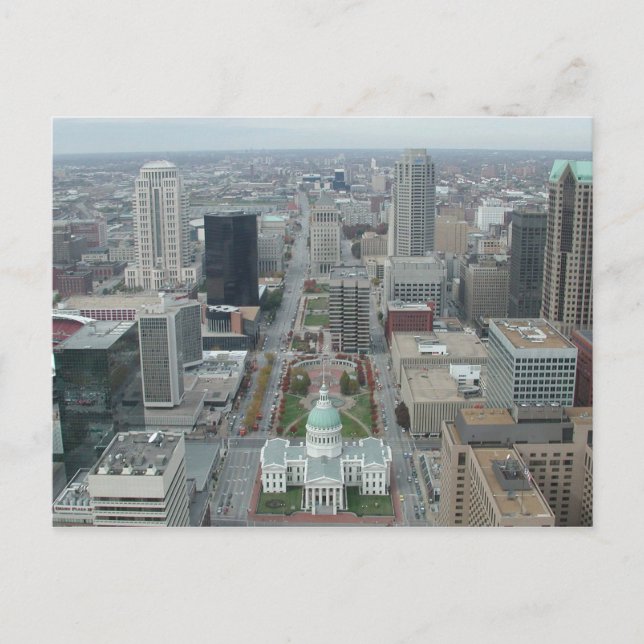 Carte Postale Vue du haut de la Gateway Arch, St. Louis (Devant)