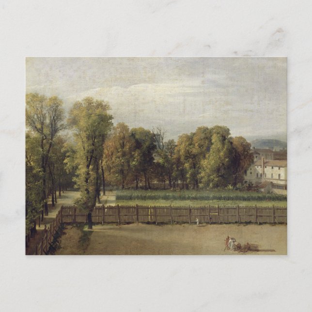 Carte Postale Vue du jardin du Luxembourg à Paris, 1794 (Devant)
