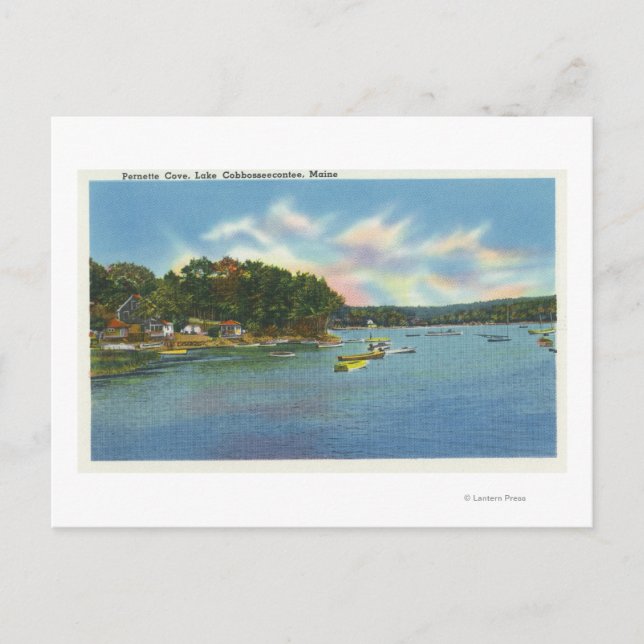 Carte Postale Vue du lac Cobbosseeconte à Pernette Cove (Devant)