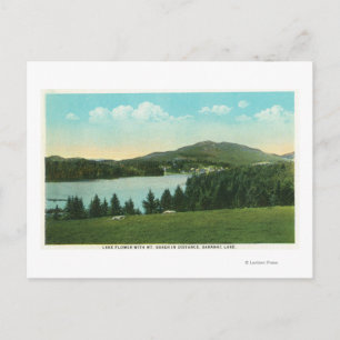 Carte Postale Vue du lac Flower avec le mont Baker à distance