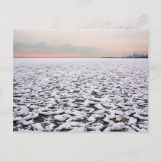 Carte Postale Vue du lac Michigan par Rogers Park en hiver
