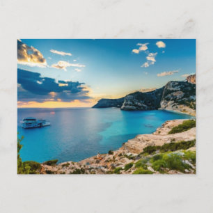 Carte Postale Vue du littoral de Palaiokastritsa, Corfou, Grèce