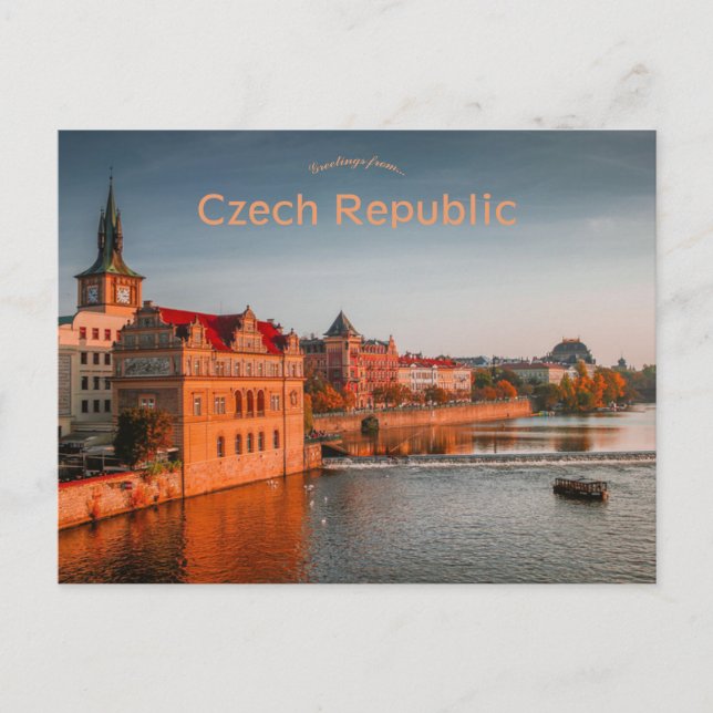 Carte Postale Vue du littoral de Prague République tchèque (Devant)