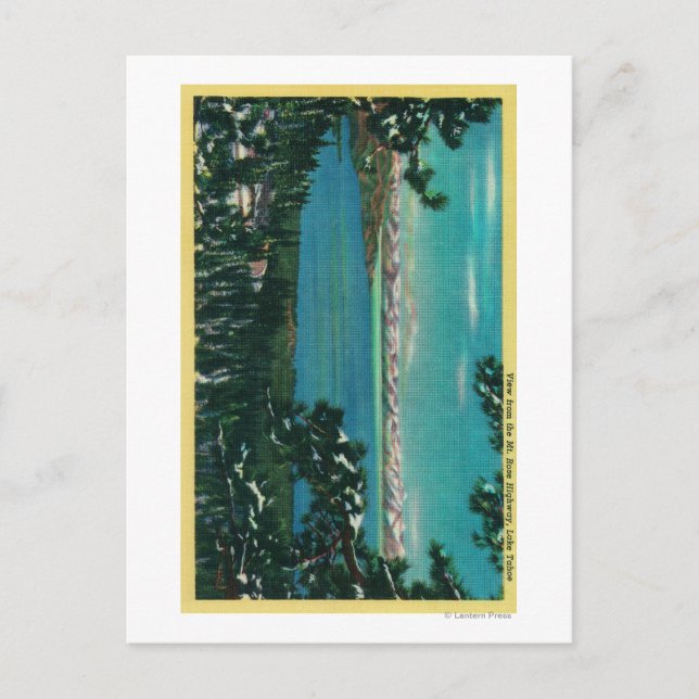 Carte Postale Vue du Mont Rose Highway Lake Tahoe, CA (Devant)