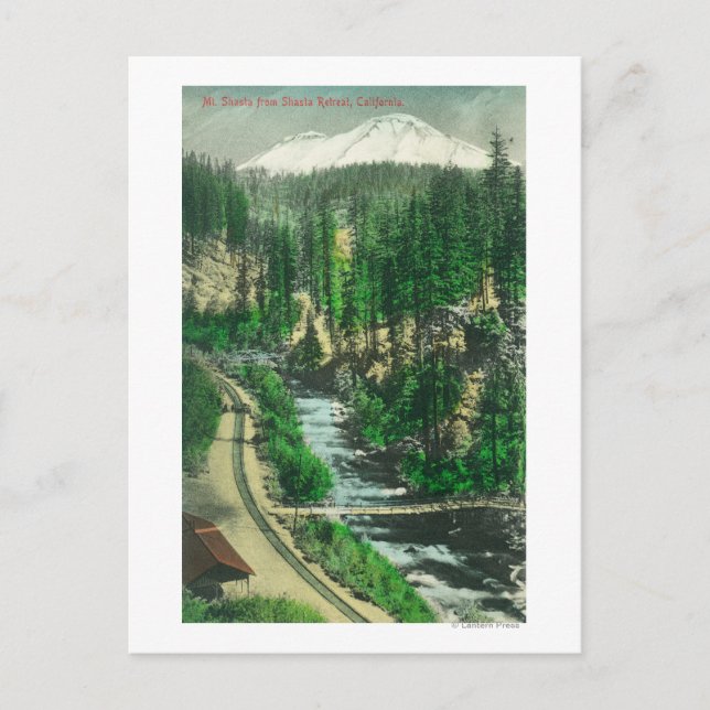 Carte Postale Vue du mont Shasta de la retraite Shasta (Devant)