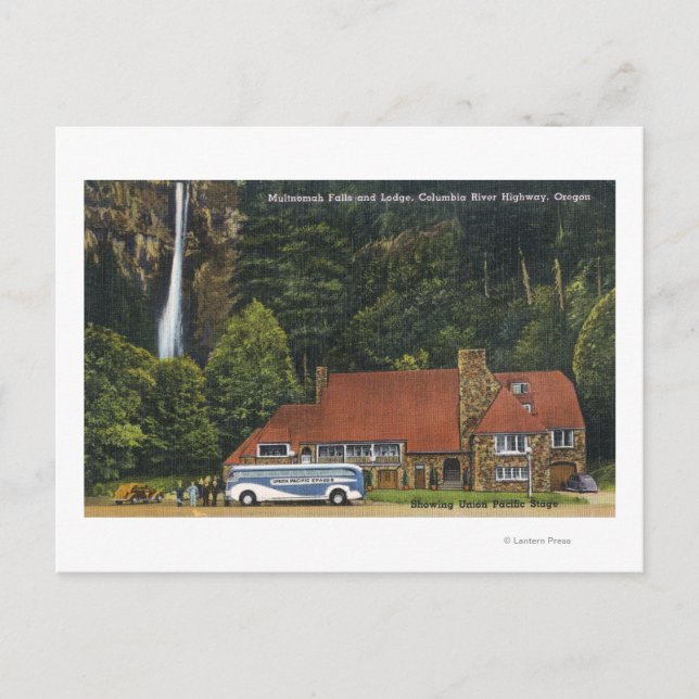 Carte Postale Vue du Multnomah Falls Lodge (Devant)