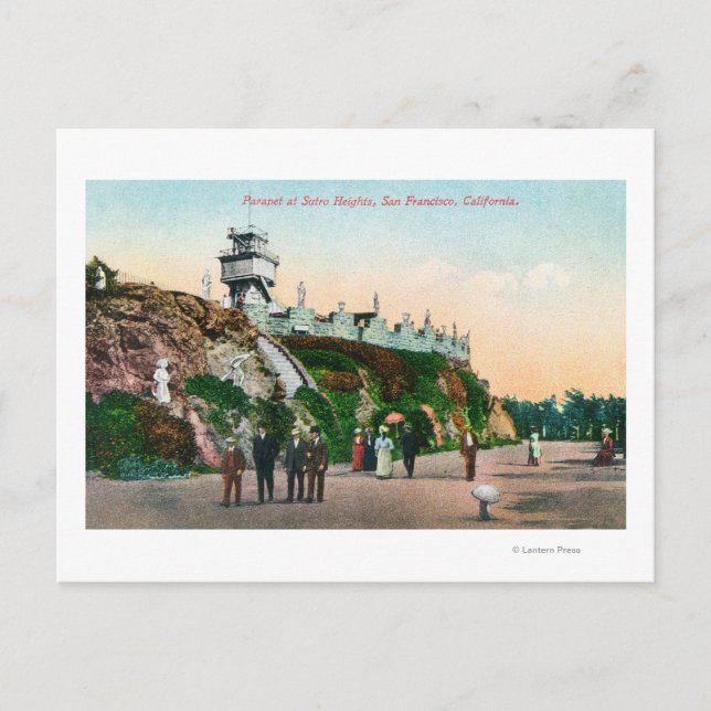 Carte Postale Vue du parapet à Sutro Heights # 2 (Devant)