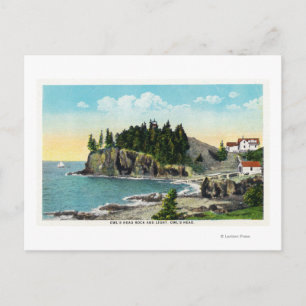 Carte Postale Vue du phare de Owl's Head et du rocher de Owl's R