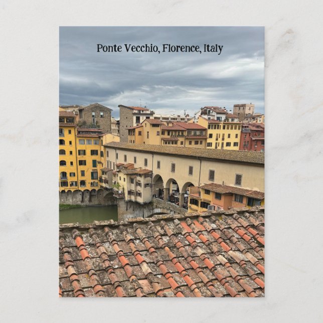 Carte Postale Vue du Ponte Vecchio, Florence Italie (Devant)