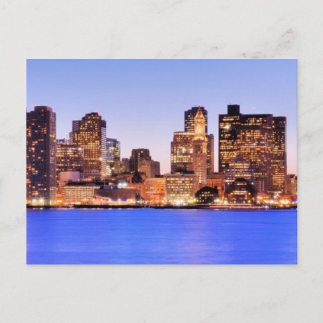 Carte Postale Vue du quartier financier du centre de Boston (Devant)
