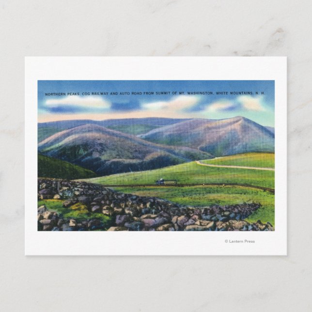 Carte Postale Vue du sommet du Cog Rail, pics du Nord (Devant)