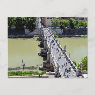 Carte Postale Vue du sommet du pont Saint-Ange à Rome, Italie