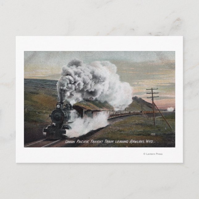 Carte Postale Vue du train de marchandises Union Pacifique (Devant)