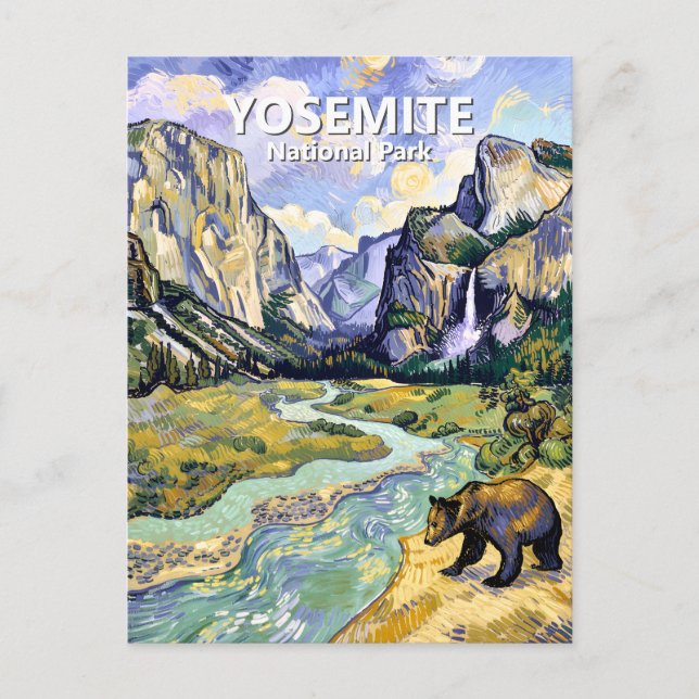 Carte Postale Vue du tunnel de l'ours El Capitan à Yosemite dans (Devant)