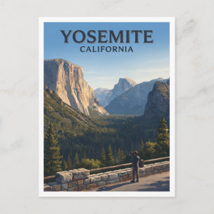 Carte Postale Vue du tunnel Vallée de Yosemite Californie Souven