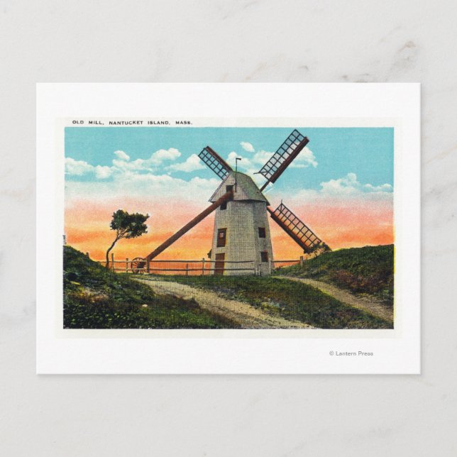 Carte Postale Vue d'un ancien moulin à vent (Devant)