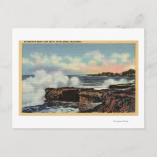 Carte Postale Vue d'un disjoncteur sur West Cliff Drive