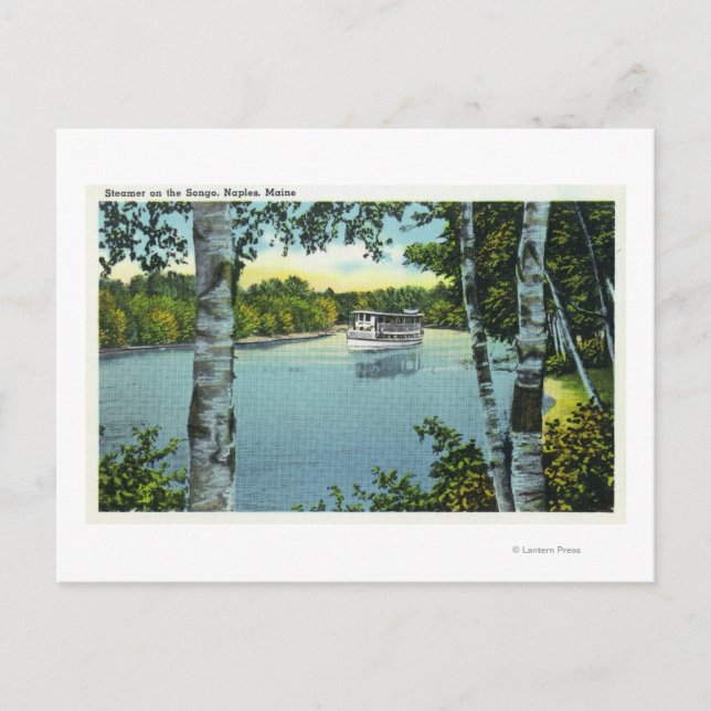 Carte Postale Vue d'un vapeur sur la rivière Songo (Devant)