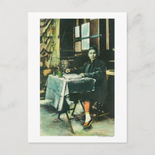 Carte Postale Vue d'un vendeur chinois de Fortune