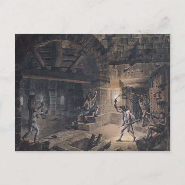 Carte Postale Vue d'une cellule de la Bastille (Devant)