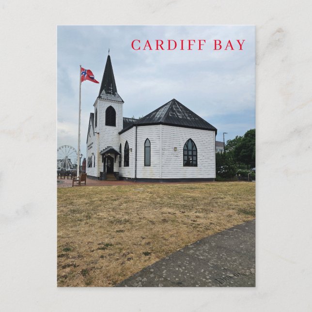Carte postale vue église de Cardiff Bay (Devant)