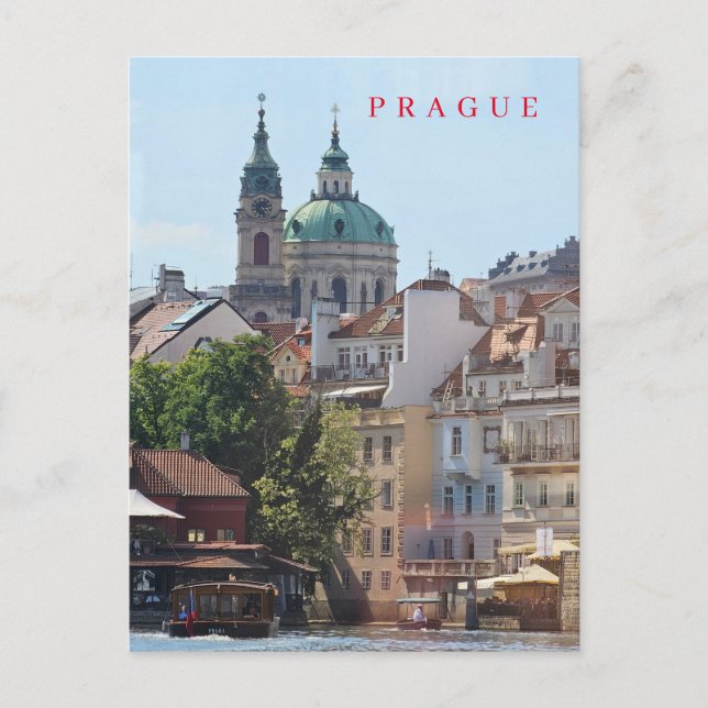 Carte postale vue église de Prague (Devant)