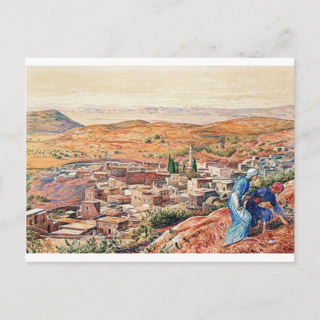 Carte Postale Vue éloignée de Nazareth par William Holman Hunt (Devant)