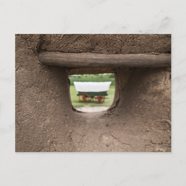 Carte Postale Vue en Wagon couvert du Vieux Fort de Bent (Devant)