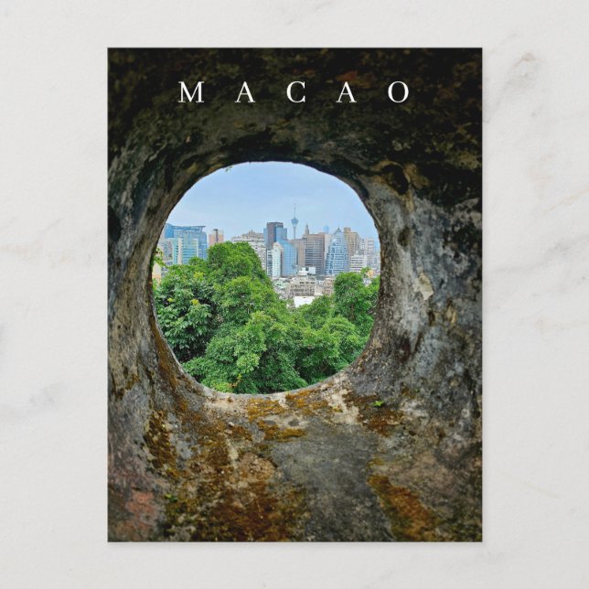 Carte postale vue encadrée de Macao (Devant)