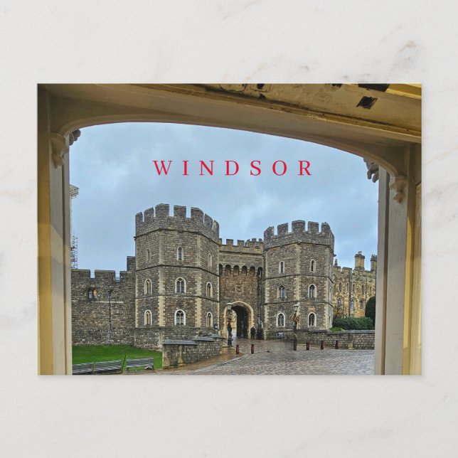 Carte postale vue encadrée du château de Windsor (Devant)