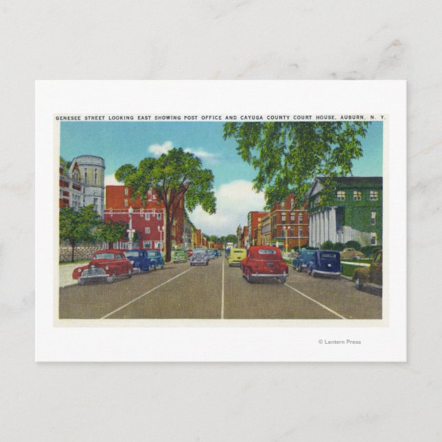 Carte Postale Vue Est de Genesee Street (Devant)
