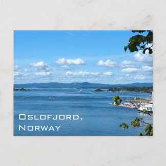 Carte Postale Vue estivale d'Oslofjord depuis Oslo, Norvège