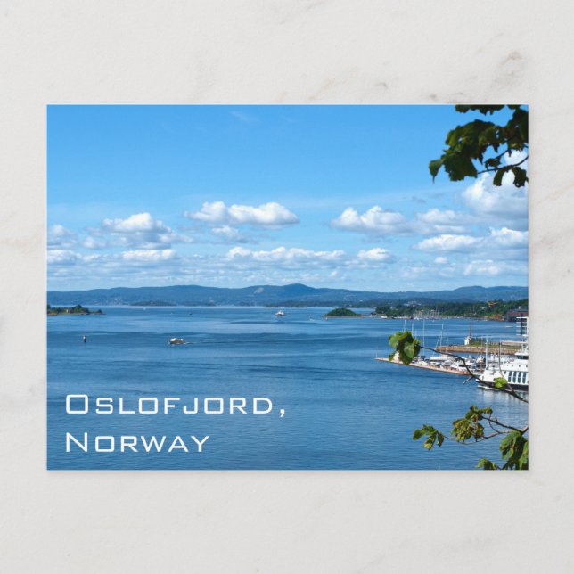 Carte Postale Vue estivale d'Oslofjord depuis Oslo, Norvège (Devant)