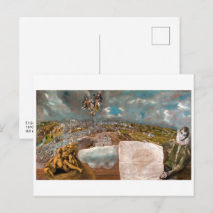 Carte Postale Vue et plan de Tolède El Greco