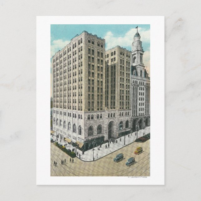 Carte Postale Vue extérieure de la Banque nationale d'épargne (Devant)