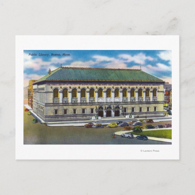 Carte Postale Vue extérieure de la bibliothèque publique (Devant)