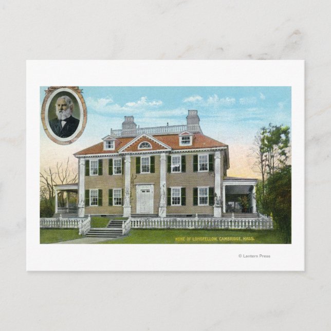 Carte Postale Vue extérieure de la maison de Longfellow # 2 (Devant)