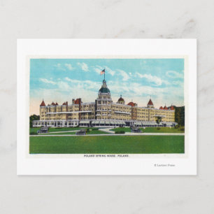 Carte Postale Vue extérieure de la maison de printemps de Pologn