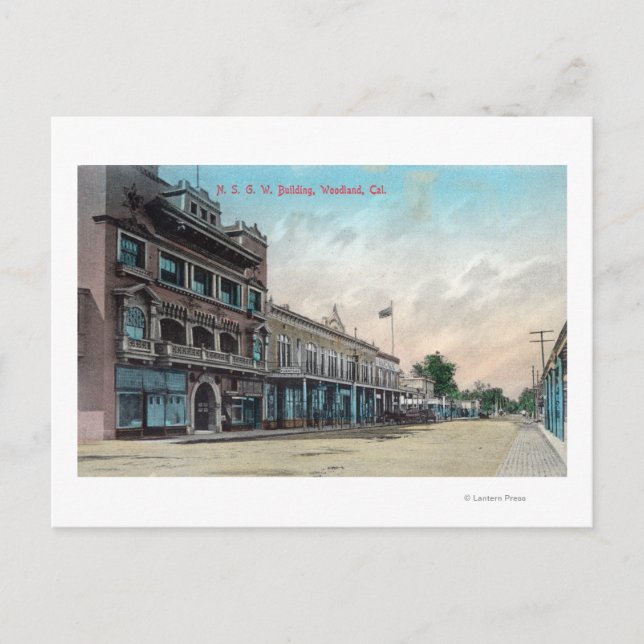Carte Postale Vue extérieure de l'édifice NSGW Woodland, CA (Devant)