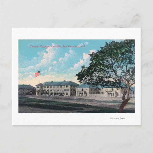 Carte Postale Vue extérieure de l'hôpital général, Presidio (Devant)