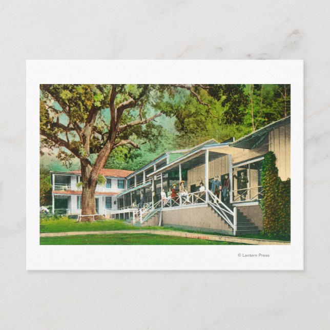 Carte Postale Vue extérieure de l'hôtel Geysers, clients Posin (Devant)