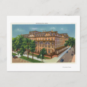 Carte Postale Vue extérieure de l'hôtel US