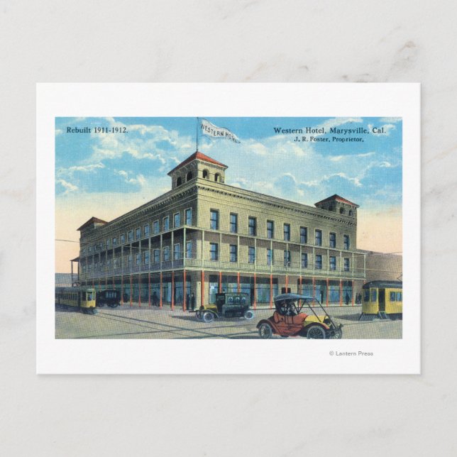 Carte Postale Vue extérieure de l'hôtel Western (Devant)