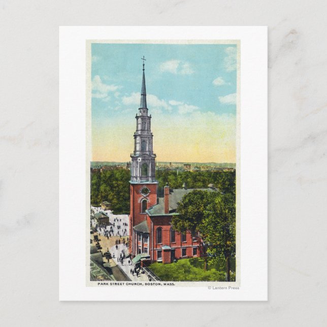 Carte Postale Vue extérieure de Park Street Church (Devant)