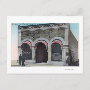 Carte Postale Vue extérieure du bureau de poste de Sainte-Hélène