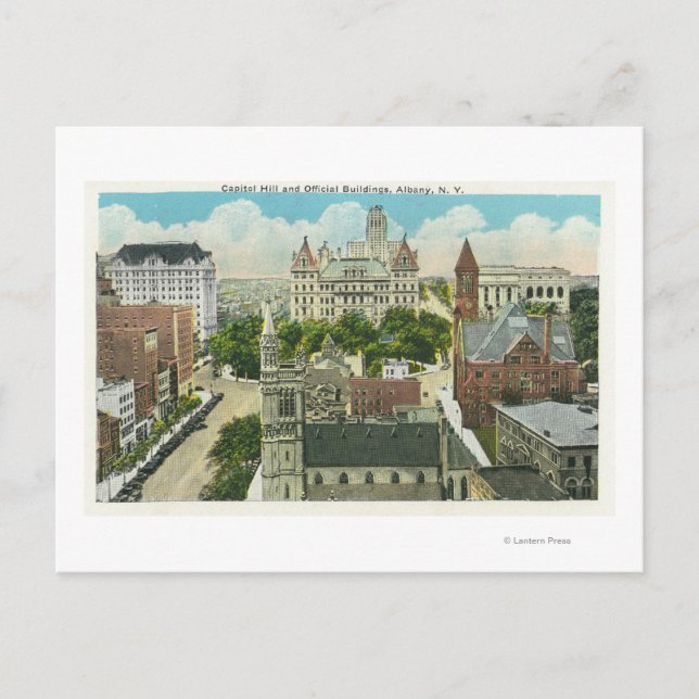 Carte Postale Vue extérieure du Capitol Hill et bâtiments offici (Devant)