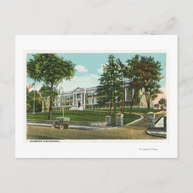 Carte Postale Vue extérieure du collège de Kingston (Devant)
