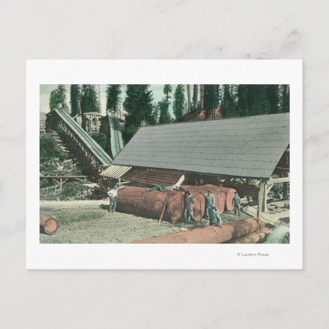 Carte Postale Vue extérieure du moulin de Benton à Redding, CA (Devant)