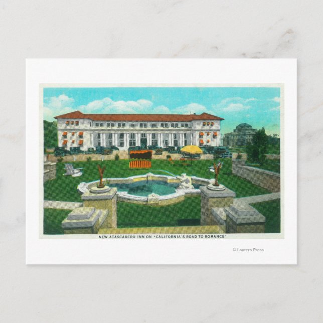 Carte Postale Vue extérieure du nouveau Atascadero Inn Bungalow (Devant)