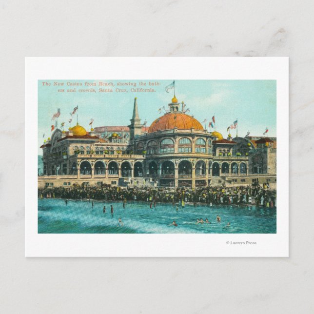 Carte Postale Vue extérieure du nouveau casino de la plage (Devant)